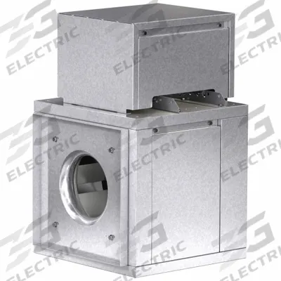 Dayton In-Line Duct Blower: 13 1/8 in Wheel, Belt Drive - Belt-Drive Blowers without Drive