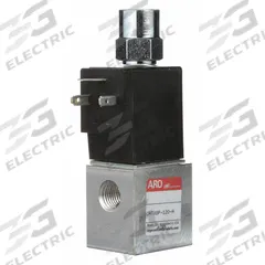 ARO Solenoid Air Control Valve: CAT, Three-Way / Two-Position, 120V AC, 1/4 in Female NPT (MPN CAT88P-120-A). Key specifications — attr1092969: Non-Locking; attr1086920: CAT88P-120-A; attr1092977: Spring Return.
