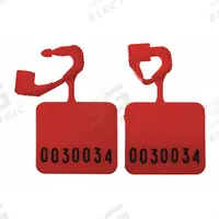 ELC SECURITY PRODUCTS Padlock Seals: Red, Plastic, 8 lb Breaking Strength, 8 1/10 mm Lock Lg, 250 PK (MPN 092H01PPRD). Key specifications — Brand: ELC SECURITY PRODUCTS; Marking Color: Black; Marking Included: Numbers; Marking Numbering: Random; Lock Material: Plastic.