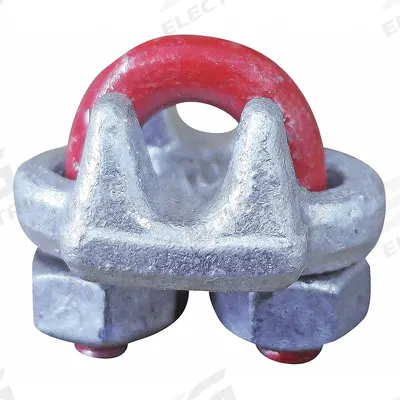 CROSBY Wire Rope U-Bolt Clip: 1/4 in Compatible Rope Dia, 4 3/4 in Rope Turnback Lg - U-Bolt Clips