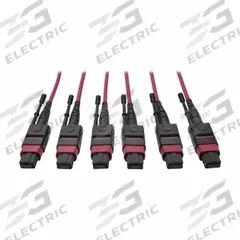 EATON TRIPP LITE Fiber Cable: (3) 8F MPO/PC Female (Magenta) x (3) 8F MPO/PC Female (Magenta), PVC (MPN N858-15M-3X8-MG). Key specifications — Fire Rating: Plenum; Jacket Material: PVC; Number of Fibers: Duplex; Fiber Type: OM4; Polarity: Method B; Brand: EATON TRIPP LITE; End 1 Connection Gender: Female; End 1 Contact Type Finish: PC.