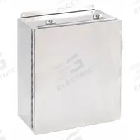 WIEGMANN Enclosure: 304 Stainless Steel, 10 in x 8 in x 4 in, NEMA 12/13/4/4X, Solid Cover, Hinged (MPN BN4100804CHSS). Key specifications — Brand: WIEGMANN; Closure Method: Clamps; Enclosure Material: 304 Stainless Steel; Knockouts: Not Included.