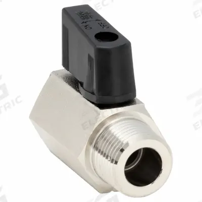 APPROVED VENDOR Manual Two-Way Ball Valve: 3/8 in, Nickel-Plated Brass, Straight - Mini Brass Ball Valves