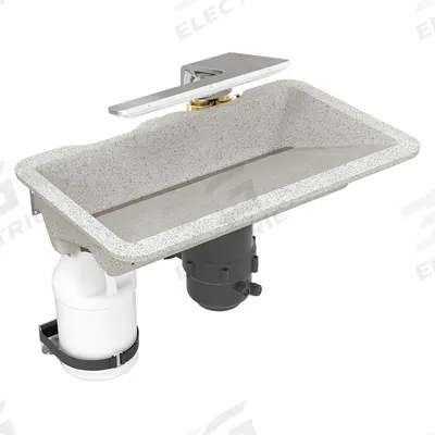 BRADLEY Bathroom Sink Kit: Antarctic, Evervo, 24 in Overall Lg, 14 1/2 in Overall Wd - Undermount Bathroom Sinks with Faucets