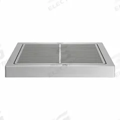 ZURN Grate Only: Stainless Steel, 14 in Overall Wd, 6 in Overall Ht, Stainless Steel, Full Grate (MPN FS12-SF). Key specifications — Brand: ZURN; Finish: Stainless Steel; Material: Stainless Steel; Grate Opening Type: Full Grate; Grate Surface Style: Slotted.
