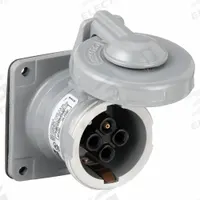 HUBBELL Pin and Sleeve Receptacle: Silver, 250V DC/600V AC, Three Phase, 30 A, 3 Pole, 4 Wire (MPN HBL430RS2W). Key specifications — Brand: HUBBELL.