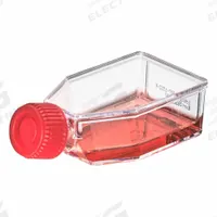 APPROVED VENDOR Plastic Flasks: Cell Culture, Polystyrene, 17.5 mL, 0.59 fl oz, Sterile (MPN TC-FLSK-25-P). Key specifications — Brand: APPROVED VENDOR; Graduated: Yes; Includes Closure: Yes.