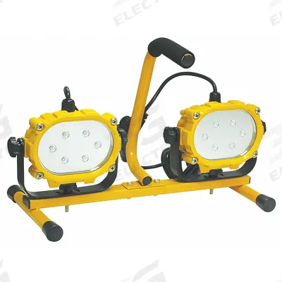 APPROVED VENDOR Temporary Job Site Light: 1,200 lm Max Brightness, LED, 1, 1 Brightness Levels - Floor Stand Lights