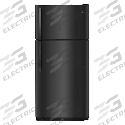 FRIGIDAIRE Top-Freezer Refrigerator: Black, 18.3 cu ft Total Capacity, 3 Shelves - Top-Freezer Refrigerators