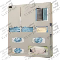 BOWMAN DISPENSERS Protection System: 22 3/4 in Overall Wd, 4 9/16 in Overall Dp, 7 Compartments (MPN PS016-0512). Key specifications — Material: Aluminum; Color: Brown; Brand: BOWMAN DISPENSERS; Product Type: Protection System; Compatible Dispensing Product: Gloves.