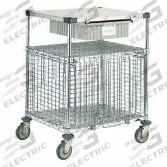 METRO Security Cart: 600 lb, 30 in L x 24 in W Self, 30 in L x 24 in W x 39 in H Overall Dim, Silver (MPN SECMLAB). Key specifications — Shelf Type: Adjustable; Caster Brake Type: Side Pedal Brake; Brand: METRO; Caster/Wheel Configuration: (2) Swivel with Brake; Shelves Included: None.