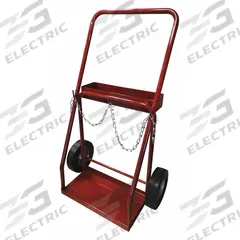 DAYTON Cylinder Hand Truck: 500 lb, Side by Side, 2 Cylinder, 20 in W x 10 in D Nose Plate (MPN 4ZJ05). Key specifications — attr1343829: DAYTON; attr1343789: Red; attr1343794: Chain.