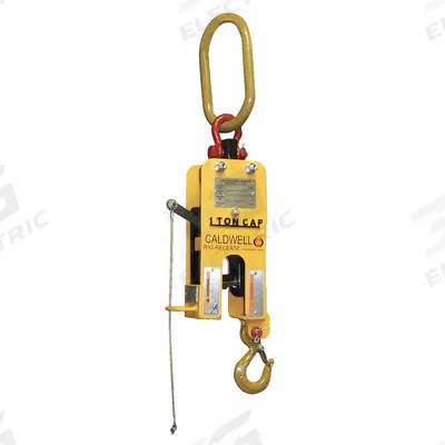 CALDWELL Release Hook: Wire Rope Slings, 1 1/2 in Compatible Sling Rope Dia - Manual Release Hooks