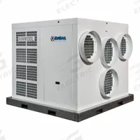 KWIKOOL High Static Portable Air Conditioner: 10,000 – 12,400 sq ft, 270,000 BtuH, 460V AC, Cooling (MPN KPO25-43-3). Key specifications — Compatible Location: Indoor/Outdoor; Voltage: 460V AC; Includes Air Filter: Air Filter Included; Brand: KWIKOOL.