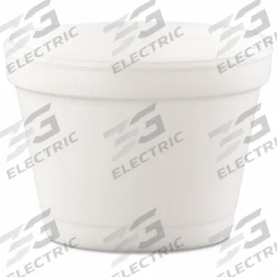 DART Disposable Carry-Out Food Container: White, Bowl Container Container, Foam - Round Foam Containers