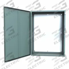 HAMMOND Electrical Enclosure: Steel, 48 in x 36 in x 16 in, NEMA 12/13, w/Panel, Solid Cover, Hinged (MPN 1418S16). Key specifications — Brand: HAMMOND; Closure Method: Clamps; Knockouts: Not Included.