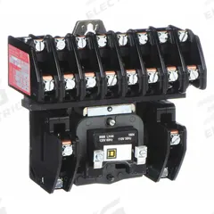 SQUARE D Lighting Magnetic Contactor: 10 Poles, 120V AC, 30 A, Electrically Held (MPN 8903LO1000V02). Key specifications — attr948947: SQUARE D.