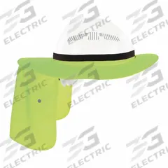 CHILL-ITS BY ERGODYNE Hard Hat with Sun Shade: Lime, Silicone, Over-the-Hat with Wide Brim (MPN 6661). Key specifications — Head Protection Color: Lime; Material: Silicone; Sun Shade Mounting: Over-the-Hat with Wide Brim; For Use With: Hard Hat; Brand: CHILL-ITS BY ERGODYNE.