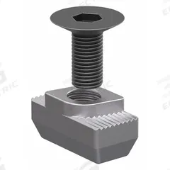 Bolt Assembly: M6 Size, 14 mm Thread Lg, Flat Head Socket Cap, For 8.2 mm Slot Wd, 30 Series, 6 PK (MPN 75-3585-6). Key specifications — Fastener Type: Hammer Nut; Fastener Head Type: Flat Head Socket Cap; Material: Steel; Finish: Zinc-Plated; T-Slot Fastener Type: Bolt Assembly; Threaded Hole Location: Single Center; Compatible Series: 80/20 30 Series; System of Measurement: Metric.