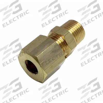 LEGRIS Compression Fitting Coupling: 1/4 in Pipe x 10 mm OD Fitting Size, NPT x Compression - Standard Sleeve Brass Compression Fittings