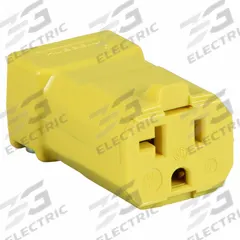 HUBBELL Straight Blade Connector: 5-20R, 125V AC, 20 A, 2 Pole, 3 Wire, Yellow (MPN HBL5369VY)