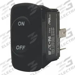 EATON Rocker Switch: Series X, 2 Positions, DPST, Off/On, 3/4 hp @ 277 V (MPN XRXMXXXNV1DB). Key specifications — Brand: EATON.
