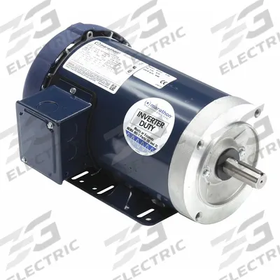 LEESON General Purpose Motor: C-Face/Rigid Base Mount, Totally Enclosed Fan Cooled - C-Face with Rigid Base 3-Phase General Purpose AC Motors