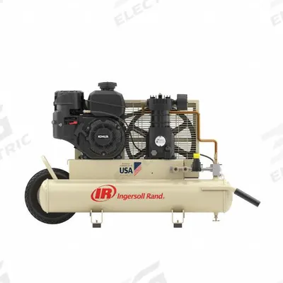 INGERSOLL RAND Small Reciprocating Compressor: 1 Stage, 5.5 hp Engine, Kohler - Wheeled Portable Engine Driven Air Compressors