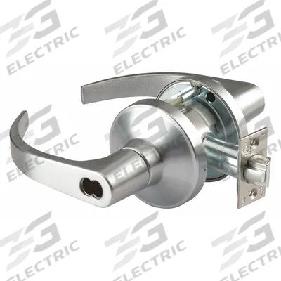 ABILITY ONE Door Lockset: Chrome - Classroom Security Lever Locksets