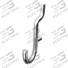 APPROVED VENDOR Curved J-Hook, 5/8 in: 1/4 in Peg Hole, For 1 in Pegboard Hole Spacing, 50 PK (MPN 787CY4). Key specifications — Finish: Zinc Plated; Color: Silver; Locking System: Snap-On; Mounting Type: Surface; Material: Steel; Brand: APPROVED VENDOR.