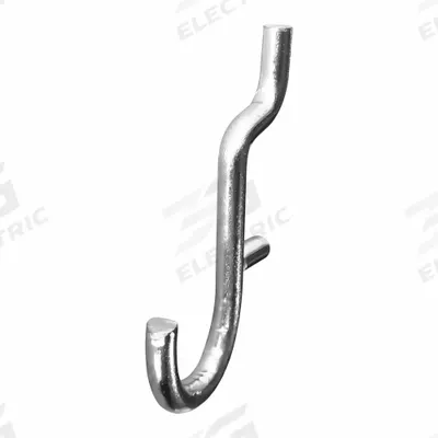 APPROVED VENDOR Curved J-Hook, 5/8 in: 1/4 in Peg Hole, For 1 in Pegboard Hole Spacing - Hooks for Round-Hole Pegboard