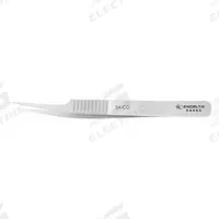 EXCELTA Tweezers: Cobalt, Point, Offset Tip, 0.02 mm Tip Thick (MPN 5A-CO). Key specifications — attr1002355: Cobalt; attr1002345: EXCELTA; attr1002348: Cobalt; attr1002358: Serrated; attr1002361: 5A; attr1024781: Standard.
