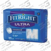 MEDLINE Incontinence Underwear: Regular, Sensisoft Fabric, White, 20 Max Pant Size, 20 PK (MPN FIT23005A). Key specifications — Color: White; Absorption Level: Regular; Brand: MEDLINE; Features: Super Absorbent; Material: Sensisoft Fabric.