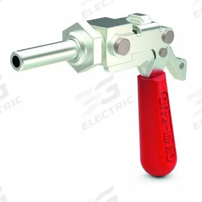 DE-STA-CO Straight Line Clamp: Through-Hole Base Mounting, Locking Horizontal Handle - Secure Locked Straight-Line Toggle Clamps