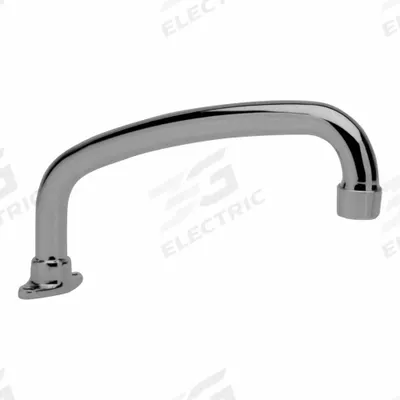SANI-LAV Spout: Spout, Gooseneck, Cast Brass, Chrome, 0.5 gpm Flow Rate, Aerated - Arc Faucet Spouts