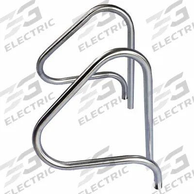 SPECTRUM Grab Rail: 17 in Setback, Dia 1.9 in, 0.065 in Thick, Fixed Legs, 38 in Ht - Pool Grab Bars