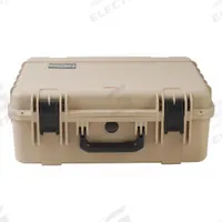 SKB Protective Case: 22 in x 29 in x 16 in Inside, No Foam, Beige, 2 Wheels, 28 lb Wt, IP67, Latches (MPN 3I-2922-16TE). Key specifications — Handle Style: Folding; Brand: SKB; Case Closure Type: Latches.