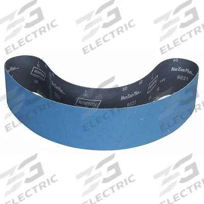 NORTON Sanding Belt: 4 in W x 54 in L, Zirconia Alumina, 60 Grit, Y Wt Cotton Backing - High-Performance Sanding Belts for All Metals
