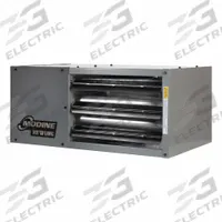 MODINE Gas Wall and Ceiling Unit Heater: 75,000 BtuH Heating Capacity Input, Propeller, Propane (MPN HD 75AS0121FDAN). Key specifications — Fuel Type: Propane; Combustion Type: Power Vented; Brand: MODINE; Fan Type: Propeller; Gas Connection Size, Gas Connection Type: 1/2 in; Overall Dimensions - H x W x D: 18 in x 26.8 in x 25 in.