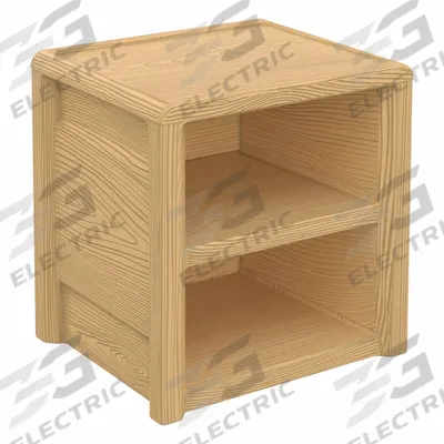 CORTECH Nightstand: Natural Oak, 22 in Overall Ht, 21 1/2 in Overall Wd, 17 1/2 in Overall Dp - Nightstands