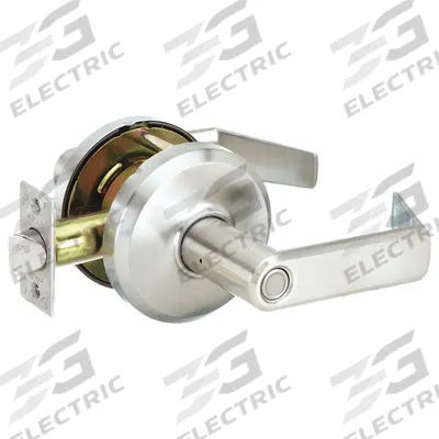 DORMAKABA Door Lockset: Privacy Lever Locksets, Nickel, ADA Compliant
