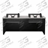 VERSADESK Computer Desk: Metal, Gray Matrix, 0 Drawers, 72 in Overall Wd, 29 in Overall Ht (MPN RSD7230-BG). Key specifications — Desktop Material: Metal; Includes Modesty Panel: Yes; Kit Product Type: Computer Desk; Desktop Color: Gray Matrix; Brand: VERSADESK; Frame Color: Black; Frame Material: Steel; Product Type: Computer Desk.