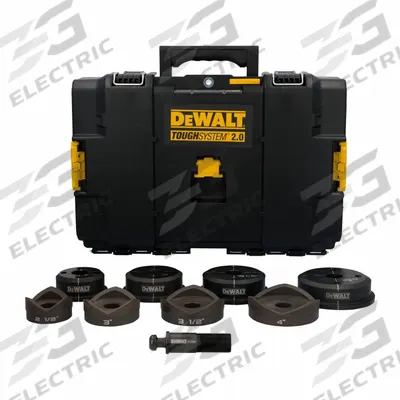 DEWALT Knockout Punch Set: 10 ga Max Sheet Metal Capacity-Steel, Punch and Die - DEWALT Knockout Punch & Die Sets