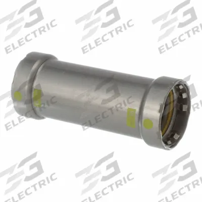 VIEGA MEGAPRESS Crimp Coupling Fitting: 1 1/4 in Pipe x 1 1/4 in Pipe Size - Gas Steel Press Pipe Fittings