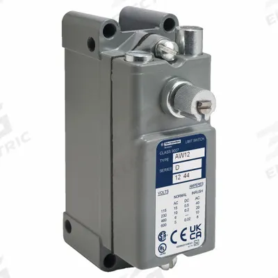 TELEMECANIQUE SENSORS Plug-In Limit Switch: Roller Lever, Metallic, Plug-In, 9007AW - Rotary-Motion Limit Switches without Levers
