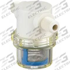 RON-VIK Inline Strainer: Nylon, 1/4 in, NPT, Mesh, 0.0117 in Screen Size, 100 psi Max. Op Pressure (MPN 7221290). Key specifications — Screen Material: 304 Stainless Steel; Bowl Color: Clear; Material: Nylon; Brand: RON-VIK; Seal Material: EPDM; Color: White.