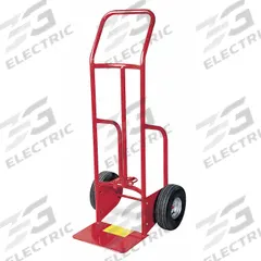 DAYTON Drum Hand Truck: For 5 gal_30 gal_55 gal Cntnr Cap, For Steel Container Material, Straight (MPN 6W854). Key specifications — Overall HxWxD: 48 in x 22-1/2 in x 20 in; Wheel Type/Material: Pneumatic Rubber; For Container Material: Steel; Brand: DAYTON.