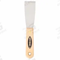 HYDE Putty Knife: Bld. Mat. Carbon Steel, Hdl. Mat. Hardwood, Stiff, Straight Bld. Shape (MPN 07160). Key specifications — attr1004902: HYDE; attr1012057: Full; attr1014703: Wood; attr1017570: Standard End; attr1029655: Straight; attr1034073: Straight.