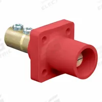 Single Pole Receptacle: Red, Straight Taper Nose Mating, Double Set Screw Termination, 400 A (MPN 16R21-UR). Key specifications — Series: 16; Receptacle Gender: Male; Brand: LEVITON.