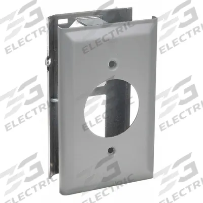 LEGRAND Single Receptacle Cover: 3000, 1 1/2 in Ht, 2 3/4 in Raceway Wd, Steel - Outlet Box Plates for Single-Channel Raceways
